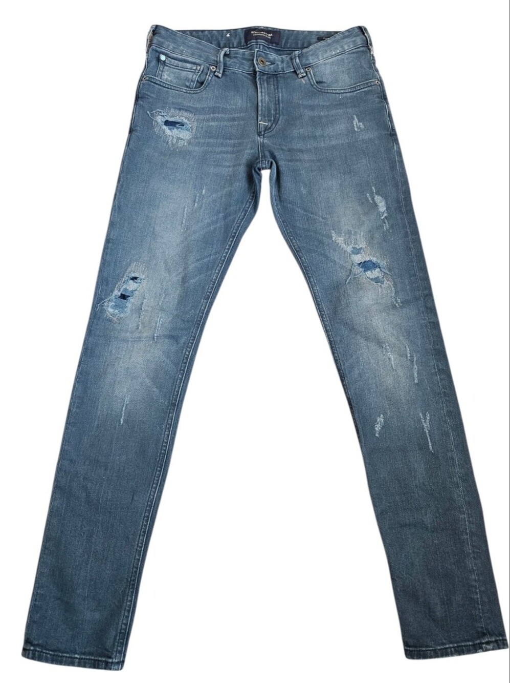Scotch & Soda Mens Distressed Haymaker Wash Tye Jeans Sz 29x32 Actual‎ (31x22)